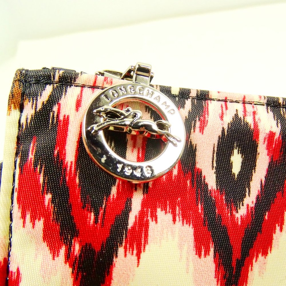 LONGCHAMP  Ikat  Nylon Zip Style L2541649328 Wristlet in Ivory - Picture 4 of 7